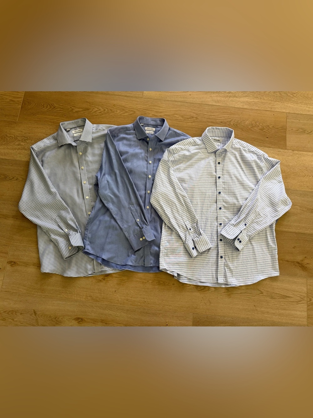 Twillory Men’s XL SafeCotton Dress Shirts 18 34/35 Tailored Fit Lot of 3